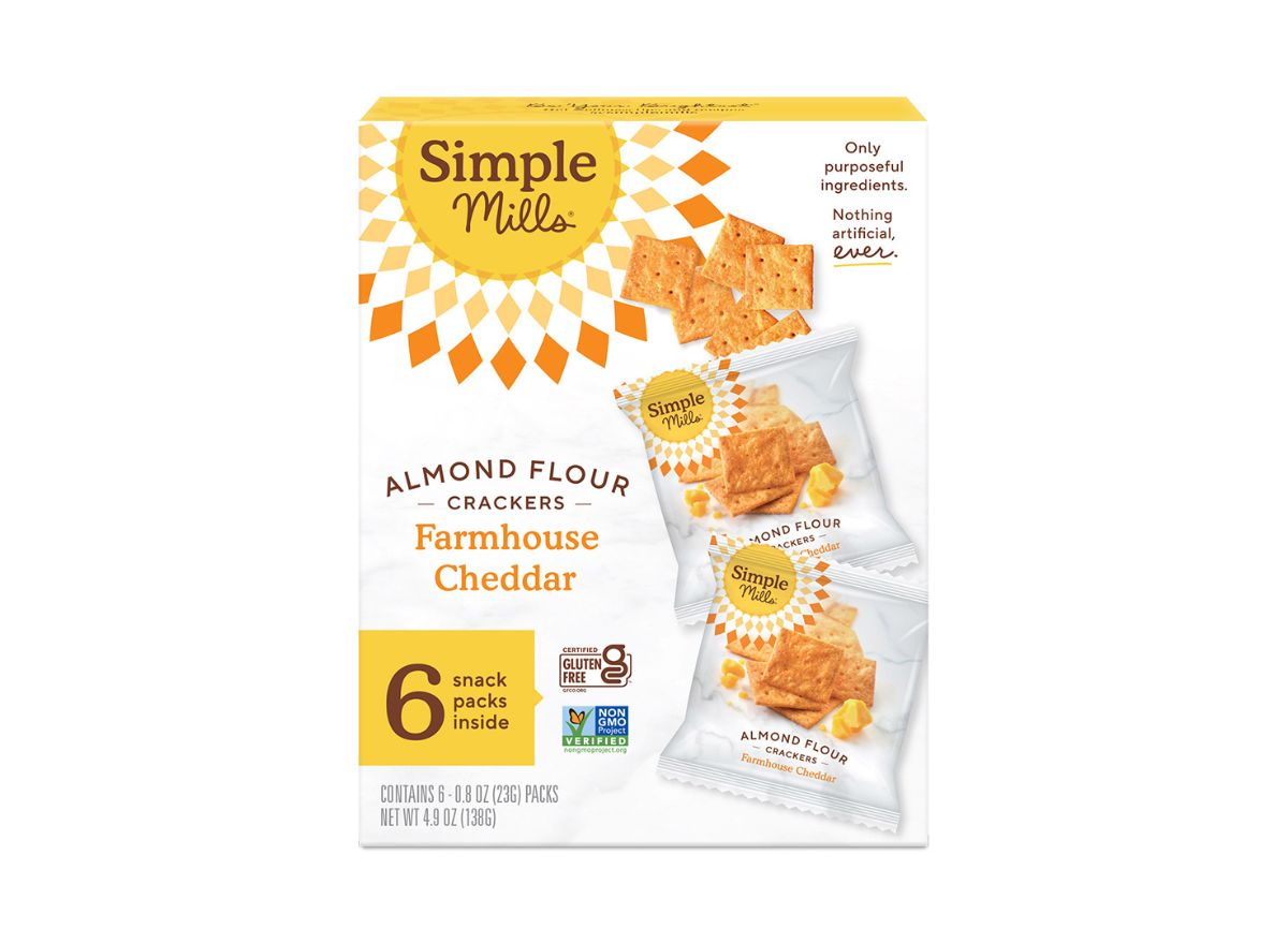 box of cheddar cracker snack packs