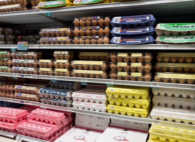 eggs on store shelves