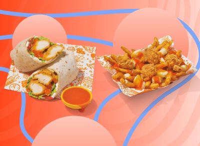 Popeyes Buffalo Crispy Chicken Wrap & Loaded Buffalo Poutine