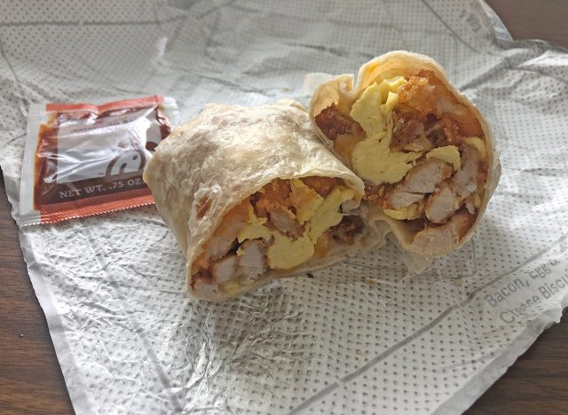 The Hash Brown Scramble Burrito at Chick-fil-A