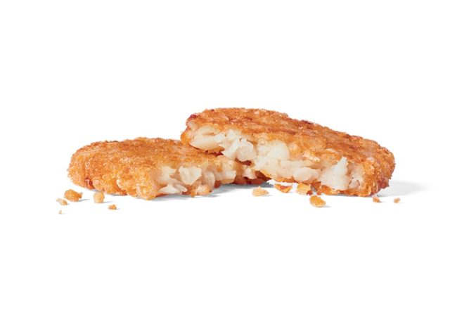 Jack in the Box hashbrowns on a white background