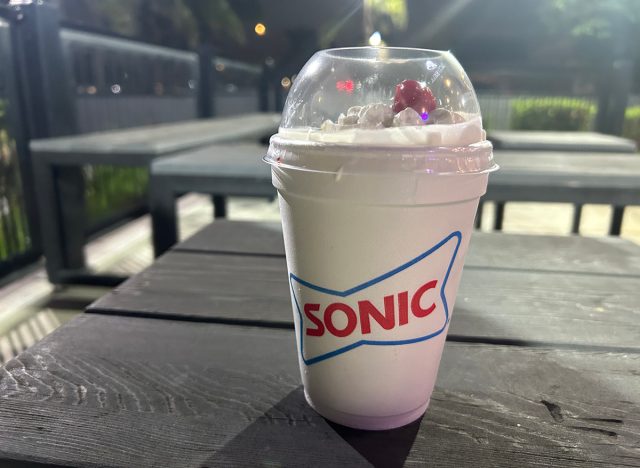 A vanilla milkshake from Sonic Drive-In