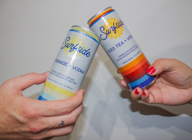 two cans of surfside cocktails