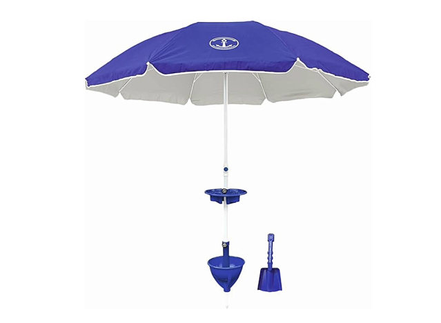 a beach umbrella on a white background