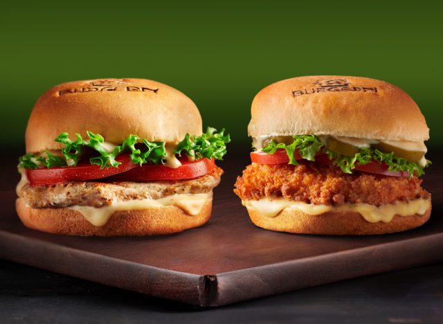burgerfi grilled and fried chicken sandwiches