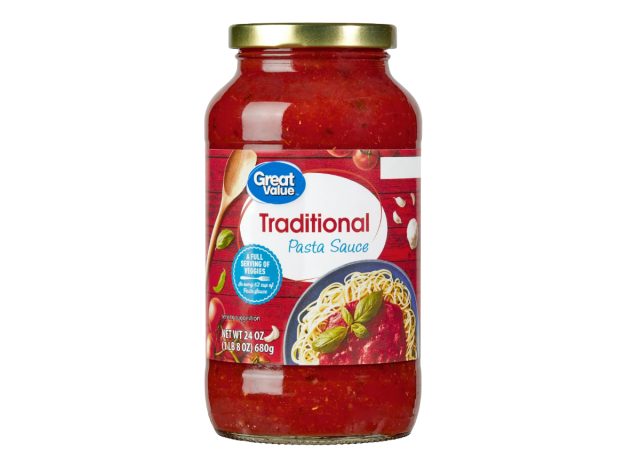 Great Value pasta sauce