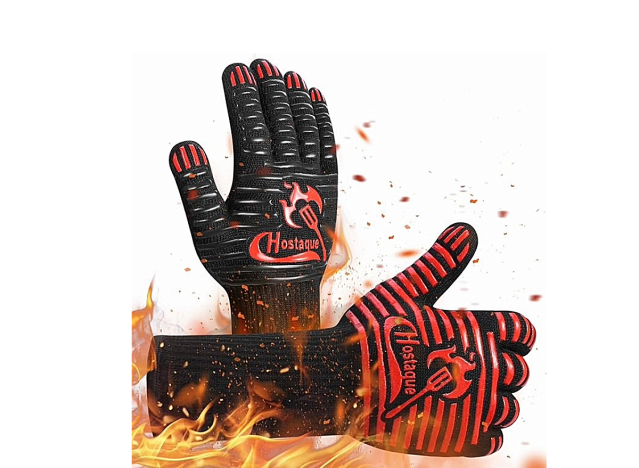 a pair of grilling gloves