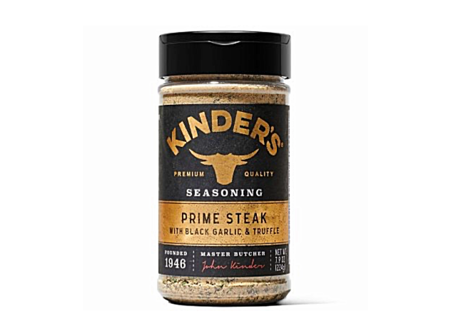 a bottle of kinders steak seasoning