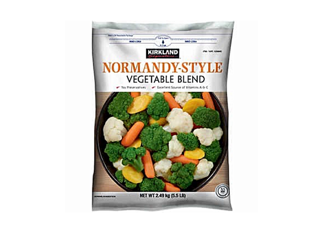 a frozen bag of mixed veggies
