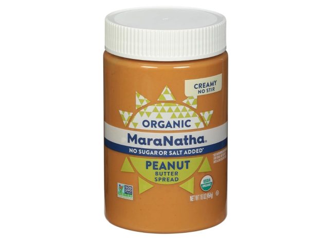 a jar of maranatha organic peanut butter