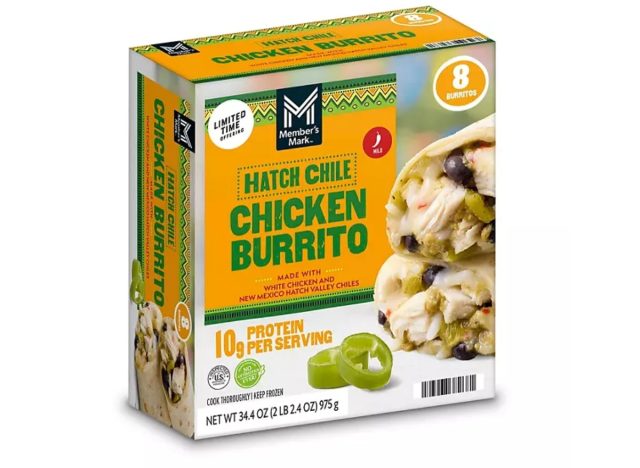 member's mark hatch chile chicken burritos