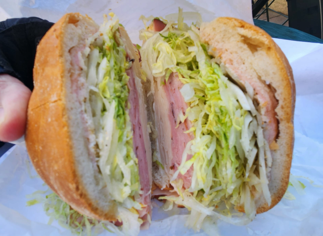 a ham sandwich from sal kris and charlies deli in queens, ny