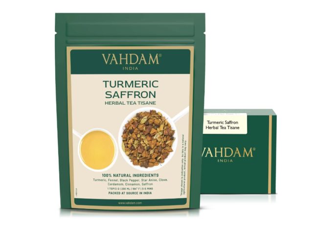 Vahdam Turmeric Saffron Loose Leaf Tea