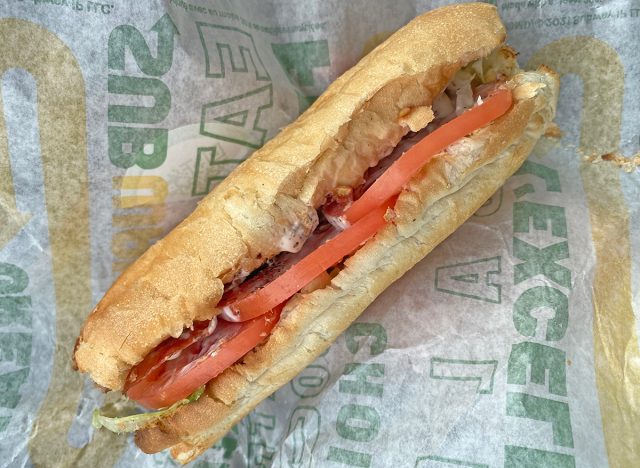 a blt sub from subway