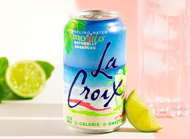 A can of mojito-flavored LaCroix sparkling water