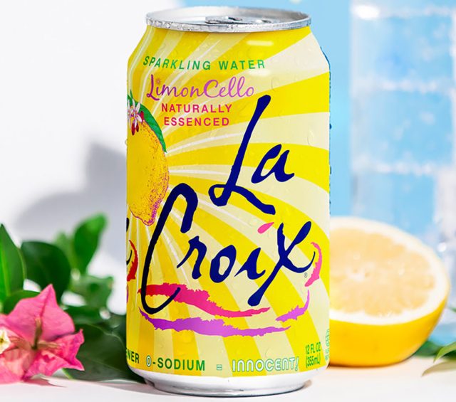 A can of Limoncello-flavored LaCroix sparkling water