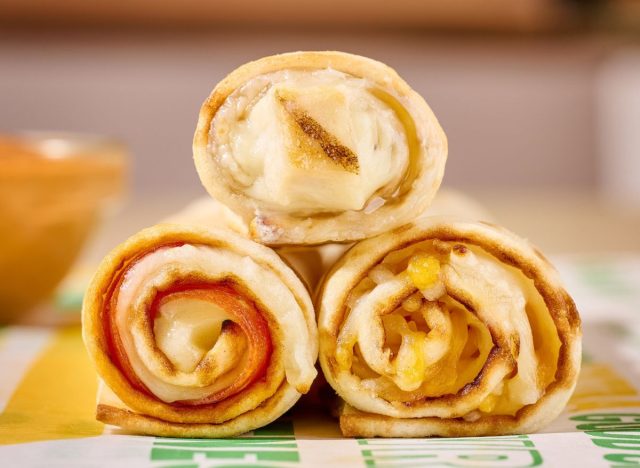 Subway Footlong Dippers stacked on table