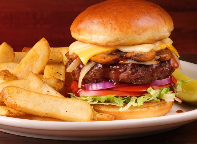 Smokehouse Burger from Texas Roadhouse with fries