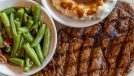 Texas Roadhouse steak and sides