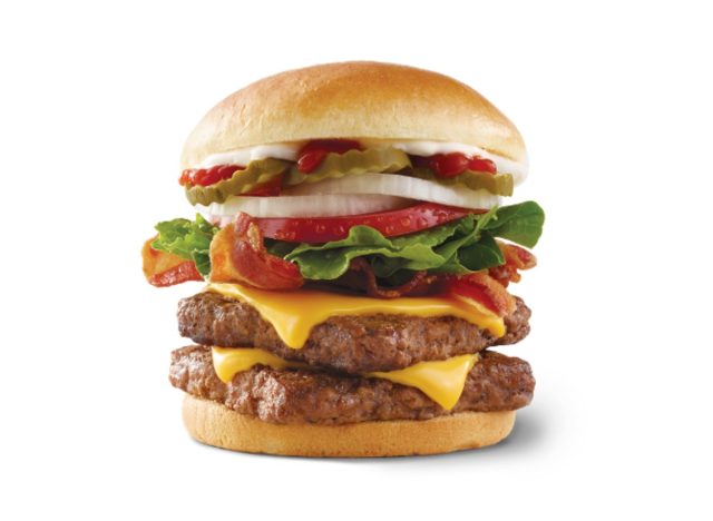 Wendy's Big Bacon Double on a white background