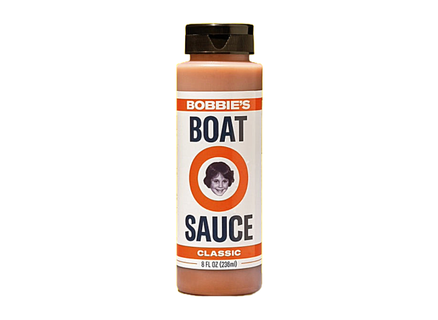 a bottle of bobbie's boat sauce