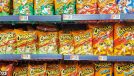 cheetos snacks on grocery store shelves