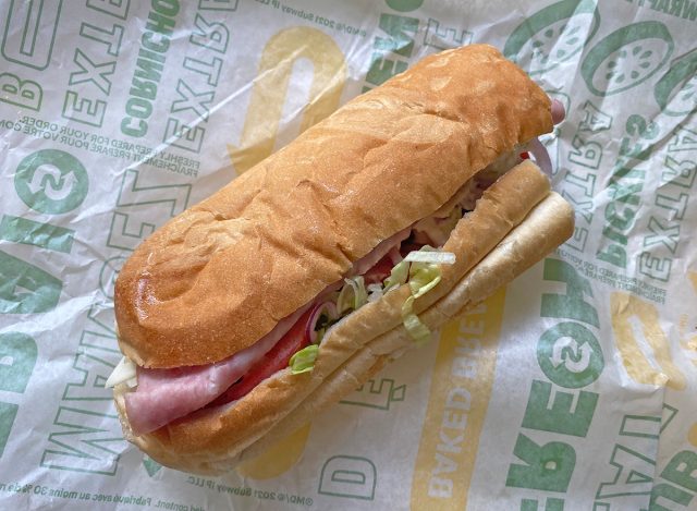 the cold cut combo sub from Subway