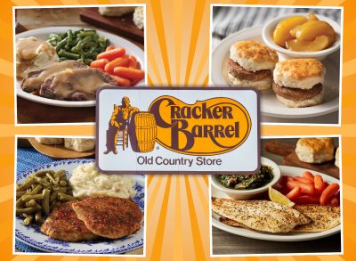 collage of healthy cracker barrel menu items