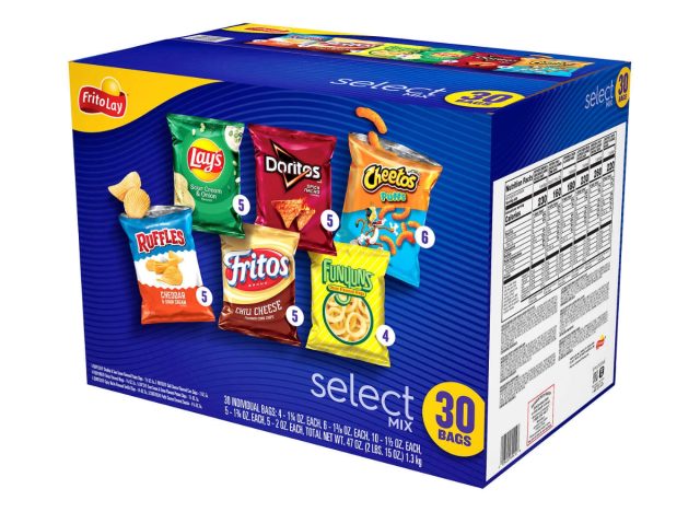 box of frito-lay select mix variety pack
