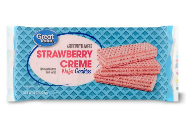 Great Value Strawberry Cream Wafer Cookies