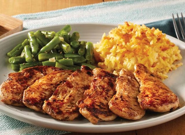 grilled chicken tenders meal from Cracker Barrel