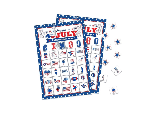 patriotic themed bingo cards