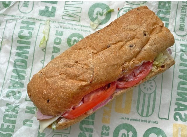 black forest ham sub from Subway