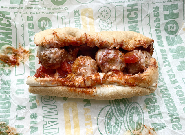 a meatball sub from subway 