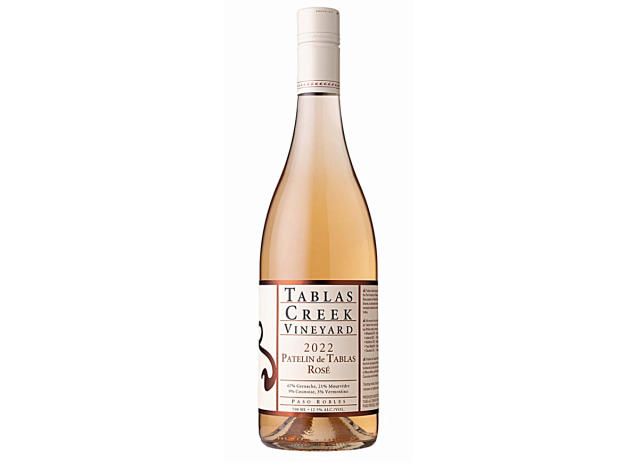 a bottle of tablas creek rose