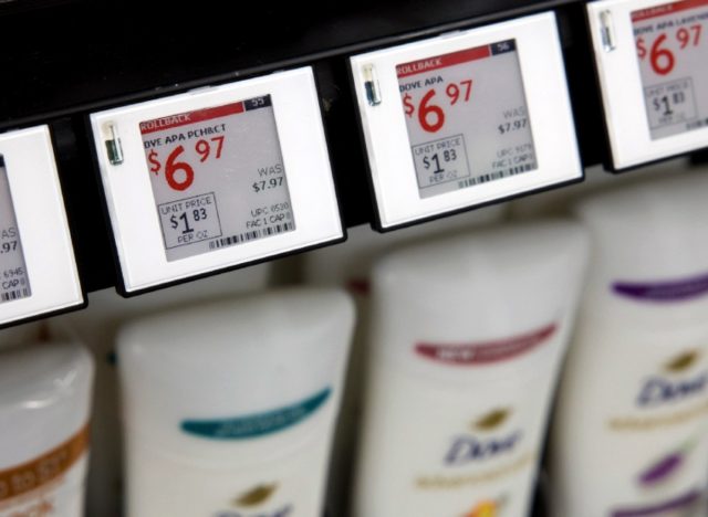 walmart digital shelf labels for dove deodorants