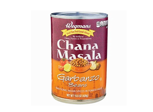 a can of wegmans chana masala garbanzo beans