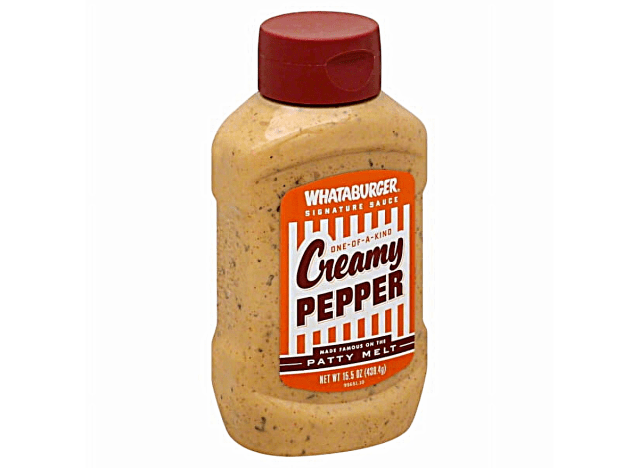 a bottle of whataburger creamy pepper sauce