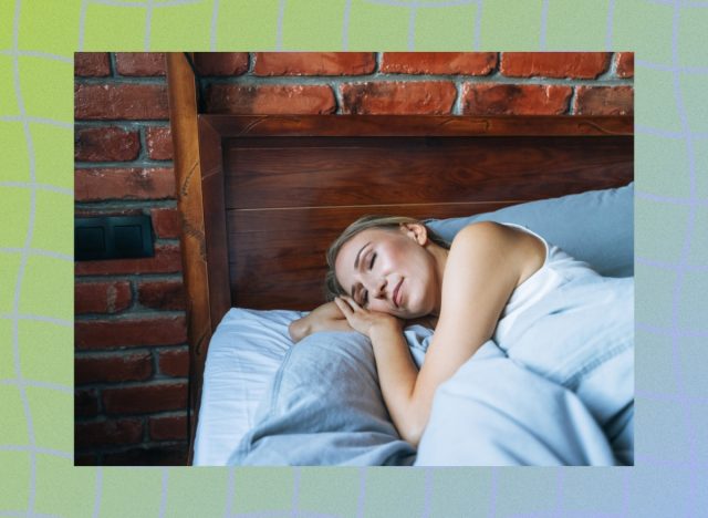 woman sleeping peacefully in bed