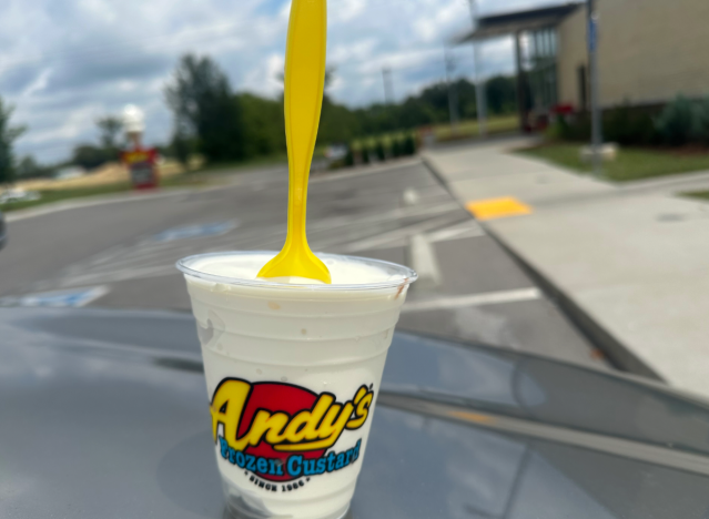 a cup full of andy's frozen custard 