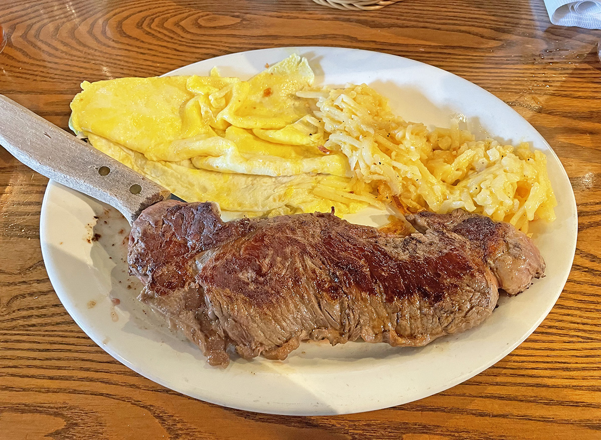 New York Strip Steak N’ Eggs from Cracker Barrel