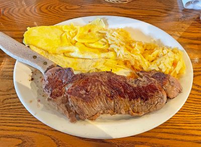 New York Strip Steak N’ Eggs from Cracker Barrel