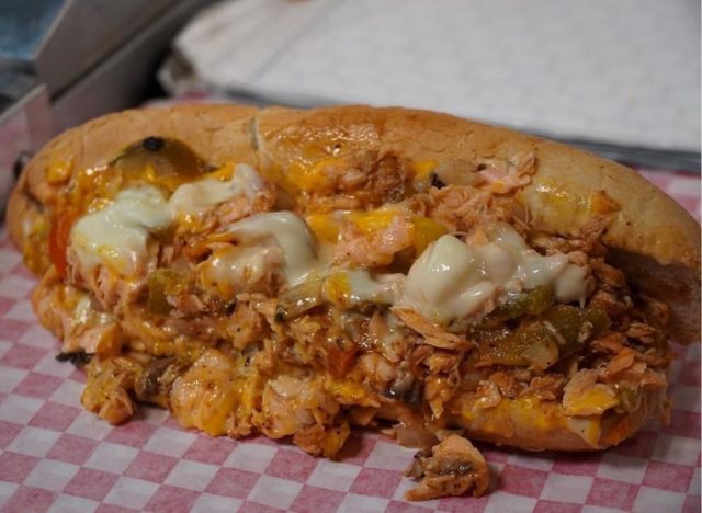 Big Dave's Salmon Cheesesteak Sandwich