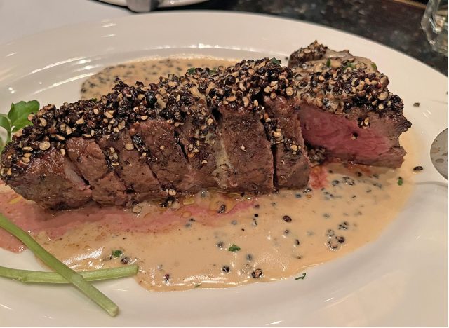 Dry Aged Strip au Poivre at Capital Grille