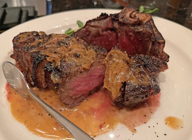 Capital Grille's Kona Crusted Bone-In Strip w/Shallot Butter