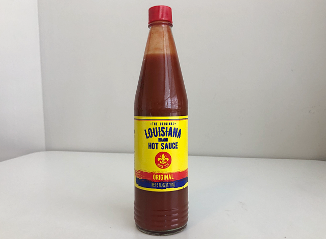 a bottle of louisiana hot sauce 