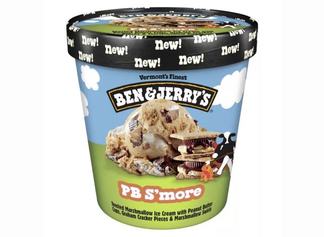 A pint of Ben & Jerry's PB S'more ice cream