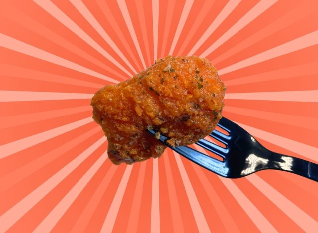 Wendy's Saucy Nugg on fork