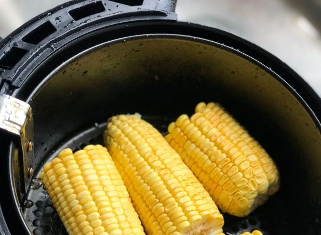 corn inside an air fryer