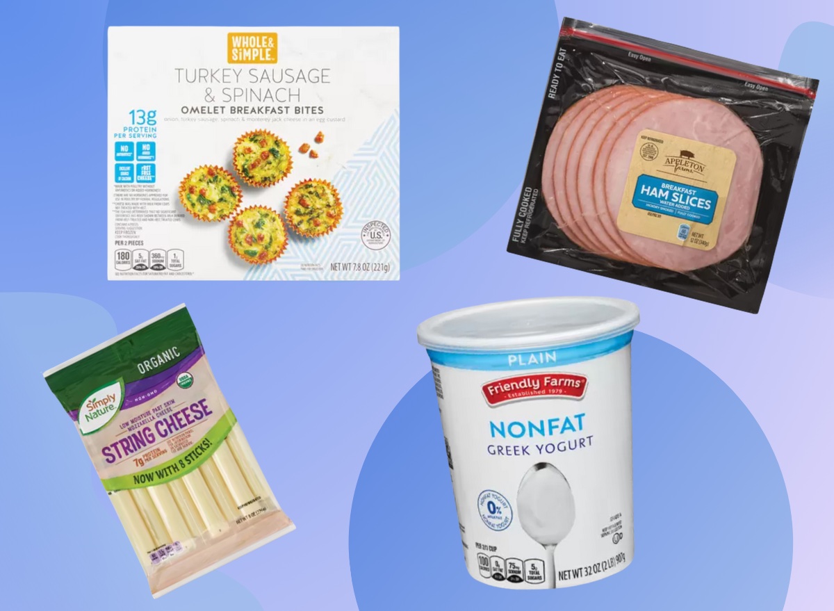 Aldi breakfast foods collage